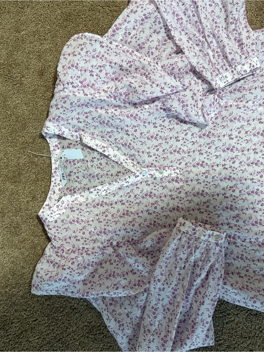 ZARA Floral Print shirt